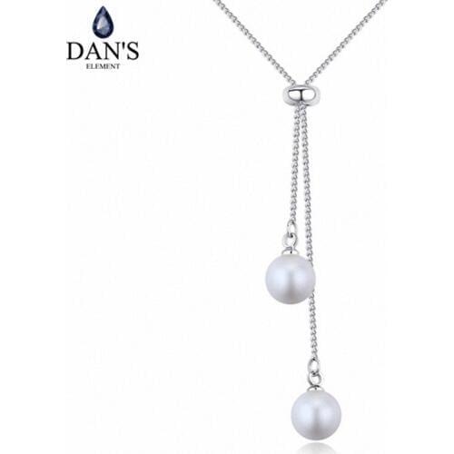 DANS Element Brand 4 Colors Real Austrian Crystals Fashion Water Drop Tassel Pendant Necklace for Women Valentine Gift 126435