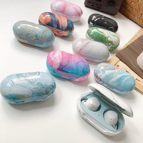 Case For Samsung Galaxy Buds Plus Earphone Cases Marble Colorful for samsung buds plus PC Shell Headset funda for buds+ cover