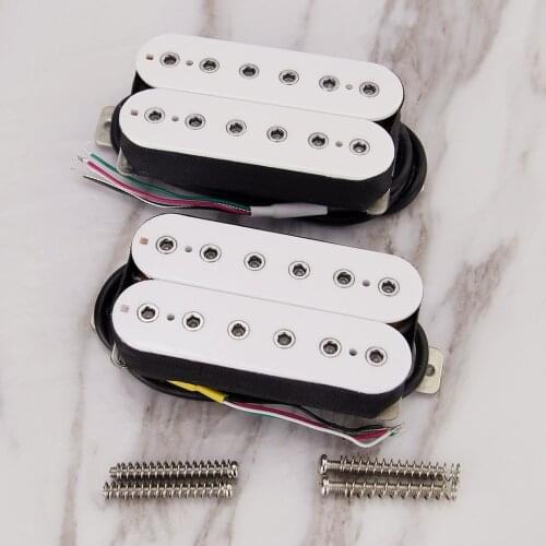 FLEOR Alnico 5 Humbucker Pickup Guitar Pickup White Neck/Bridge Choose for Electric Guitar Accessories