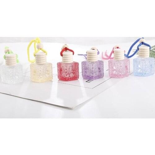 Exquisite color car perfume bottle Ladies car rearview mirror Decorative pendant perfume bottle Colorful empty bottles F20172766