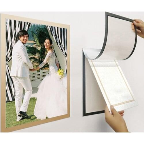 Magnets Picture Frames Anti-Drop Magnetic Photo Frame Refrigerator Cabinets Home Decorative Magnetic Photo Frame Festival Gifts