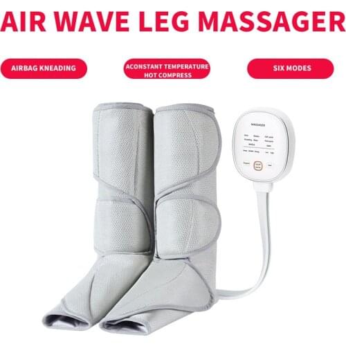 Air Compression Leg Massager with Air Compression Foot and Calf Massager with Handheld Controller 2 Modes 3 Intensities