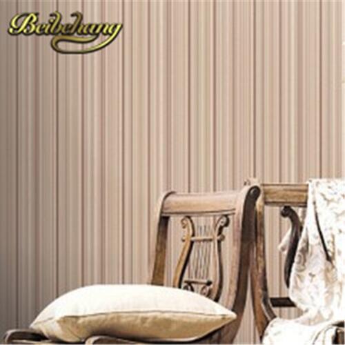 Beibehang papel de parede Classic pinstripe embossed bedroom room background beige, white wallpaper for walls 3 d wall paper