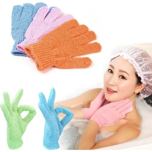 Peeling Exfoliating Mitt Glove For Shower Scrub Gloves Resistance Body Massage Sponge Wash Skin Moisturizing SPA Bath Glove