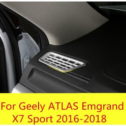 Instrument panel air outlet bright box car air conditioning port sequins interior For Geely ATLAS Emgrand X7 Sport 2016-2018