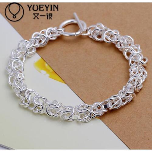 Punk style Snake Chain silver plated bracelet for women men unisex jewelry hand chain H033 New Design