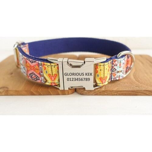 Personalized Dog Collar Pet Collars for Small Dogs Bohemia Fashion Designer Dog Collars Nylon Exquisite Pet Gift