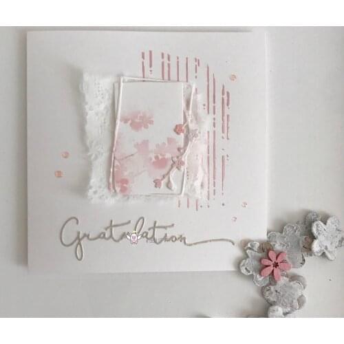 PP Craft metal cutting dies cut die mold Congratulations letter Scrapbook paper craft knife mould blade punch stencils dies