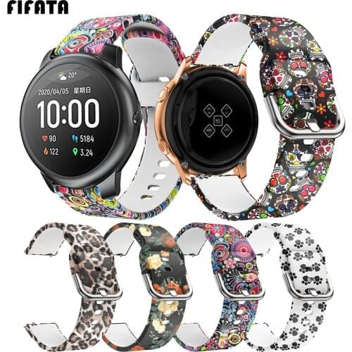 FIFATA 22MM Painted Silicone Sport Strap For Xiaomi Haylou Solar LS05/Huami Amazfit GTR 47MM/GTR 2/Huawei GT 2E/GT2 Smart Watch