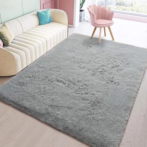 Modern Furry Area Rug Shag Rug for Living Room Fluffy Soft Fuzzy Carpet for Kids Room Home Decor Mat Non-Slip Plush Fuzzy Carpet