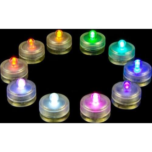 Super! 100pcs/pack Multi-color Facotry Direct Deal Halloween Decoration Small Battery Operated LED Waterproof Candle Light