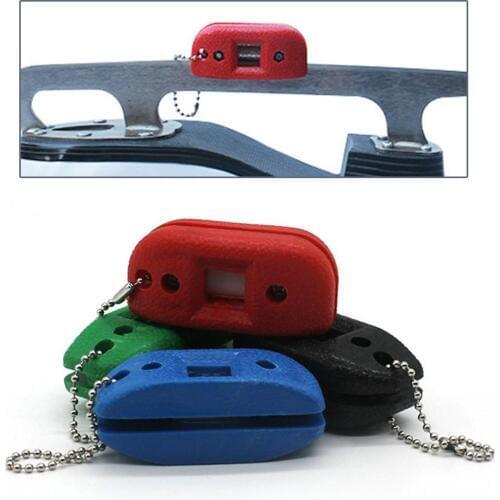 White Sandstone Ice Hockey Shoe Sharpener Double Side Portable Adjustable Size Ice Skates Sharpener Ice Hockey Shoe Accessories