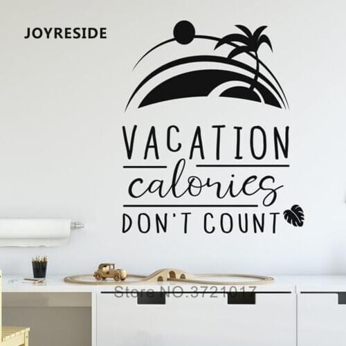 JOYRESIDE Vacation Quotes Wall Sticker Home Rooms Wall Decoration Modern Adventure Wall Decals Vinyl Wall Decor Room Decor WM481