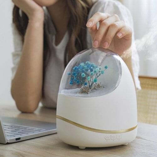400ML Eternal Flower Aroma Diffuser Ultrasonic Aromatherapy Air Humidifier LED Lamp for Home Fragrance Essential Oil Diffuser
