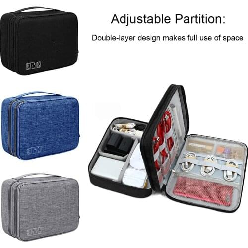 Waterproof Digital Storage Bag Organizer Holder Mobile Power Headset U Disk Data Cable Bag USB Gadget Organizer Container