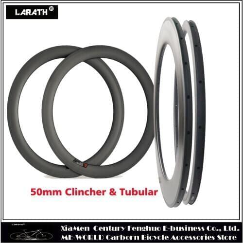 High quality rims 700c 50mm carbon road rims clincher tubular, 23/25mm width carbon bicycle rims