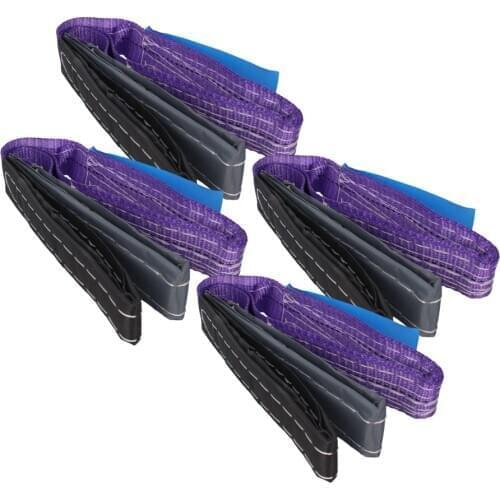 MroMax Top Quality Polyester Flat Sling Polyester Load Bearing 1t Width 25mm Total Length 1/2/3/4m 1T1M/1T2M/1T3M/1T4M 1/2/4pcs