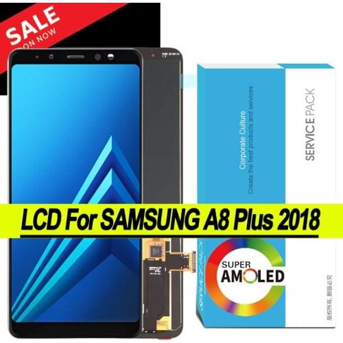 100% Original Amoled 6.0'' Display for Samsung Galaxy A8 PLUS 2018 A730F Full LCD Touch Screen Digitizer Assembly Repair Parts