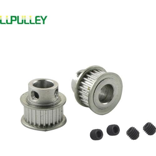 LUPULLEY 2PCS MXL 25T Timing Pulley 5/6/6.35/8mm Inner Bore Timing Belt Pulley 25Teeth Motor Pulley For 3D Printer CNC