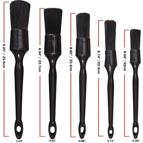5Pcs Detail Brush Car Cleaning Detailing Set Automotive Detailing For Car Cleaning Dirt Dust Clean Brush
