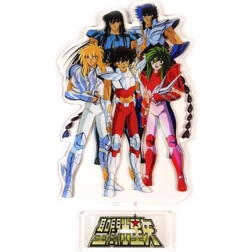 Saint Seiya Ikki Hyoga Shiryu Shun acrylic standee figurines desk decoration cake topper anime