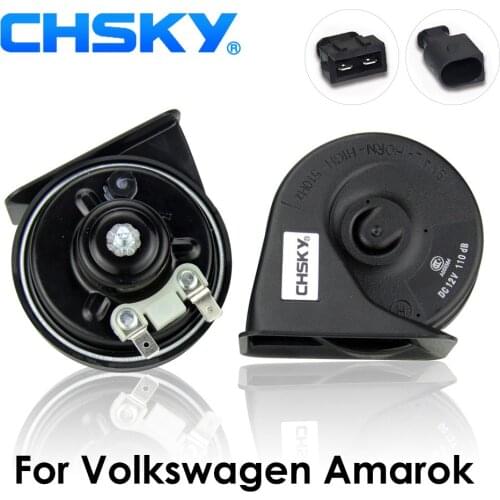 CHSKY Car Horn Snail type Horn For Volkswagen Amarok 2010 to 2017 12V Loudness 110-129db Horn Long Life Time High Low Klaxon