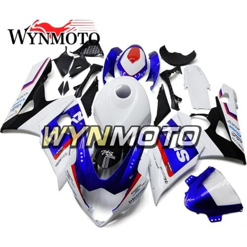White Blue Covers Complete Fairings Kit For GSXR1000 2005-2006 05 06 K5 Injection Fairing ABS Plastics Cowlings Frames Bodywork