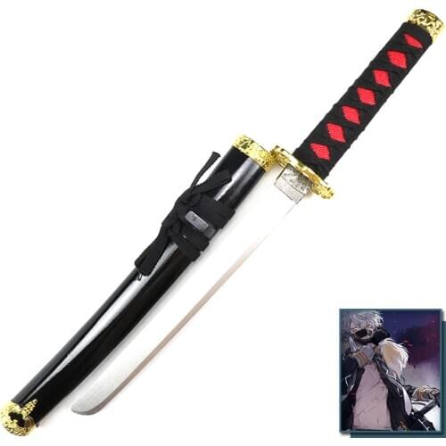 Free shipping! Touken Ranbu Online Nakigitsune Katana Wooden 55CM Long Cosplay Prop Samurai Sword