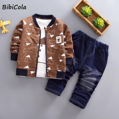 BibiCola Spring Autumn Baby Boys Clothing Set Children Boys Tracksuit 2 pcs Coat+pants Clothes suit kids Boys Clothing Outfits