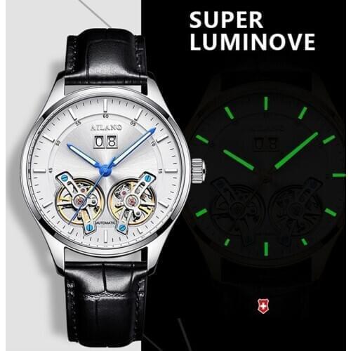 AILANG Luxury Men Mechanical Wristwatch Double Tourbillon Watches Mens Top Brand Sapphire Man Watch Waterproof reloj hombre