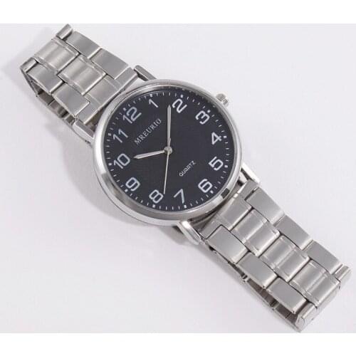 Mens Watch Simple Stainless Steel Clean Steel Strap Digital Ultra-Thin Quartz Watch 2020 Luxury Watch Black Men’s Wrist Watch