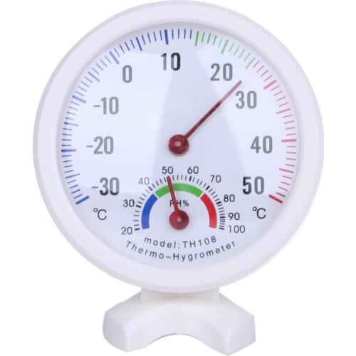 Mini LCD Digital Bell-shaped Scale Thermometer Hygrometer for Home Office Wall Mount Indoor Temperature Measure Tool