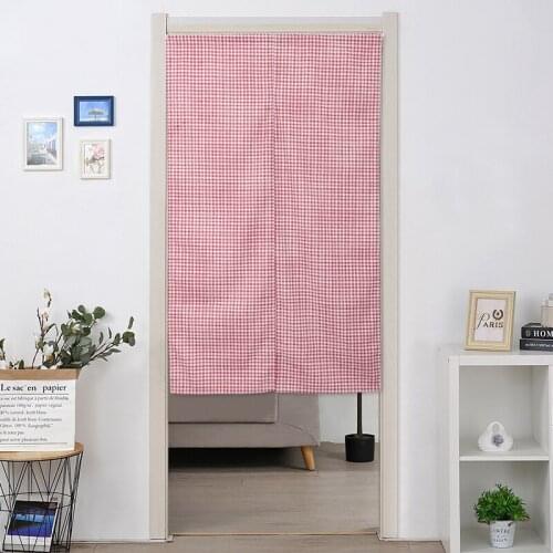 Japanese-Style Decorative Door Curtain Rough Faux Linen Doorway Partition Curtain Home Decoration Accessories 1 Piece TJ0159