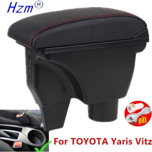 For TOYOTA Yaris armrest For TOYOTA Yaris Vitz Car armrest box car accessories central storage box Retrofit parts with USB