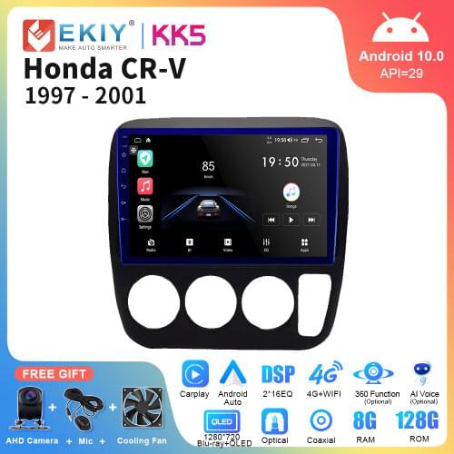 EKIY DSP Autoradio Android For Honda CRV CR-V 3 1997-2001 Car Multimedia Radio GPS Navigation Stereo Audio Players 8 Core WIFI