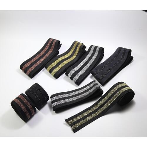 Gold thread Elastic Bands 25~50MM Elastic Ribbon Clothing Bags Trousers Elastic Rubber DIY Sewing Accessories rubber band