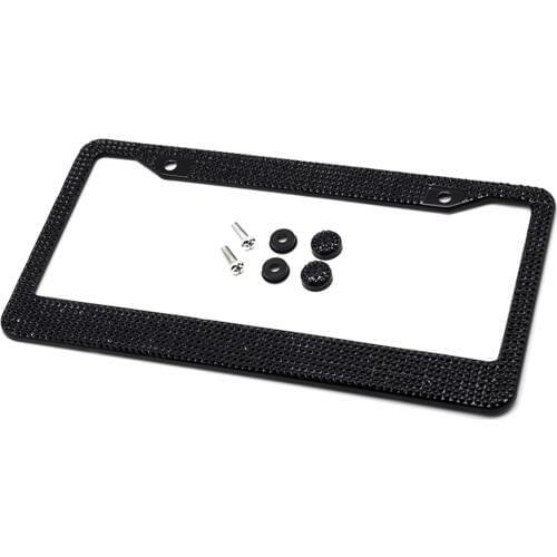 Chrome Diamonds / Crystals Bling stainless steel Car License Plate Frame