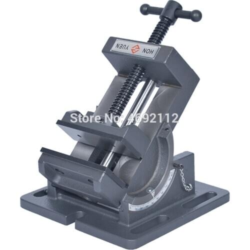 Tilting guide bar angle clamp, drill bench drill with 90 degree angle small vise 3 inches