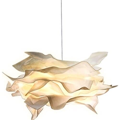 Nordic paper DIY handcraft pendant lights bedroom living room corridor aisle decorated cloud shade clothing store hanging lamps