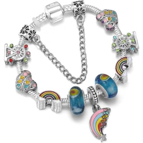 BRACE CODE New Rainbow Pendant, Sunshine Dreamland & DIY Rainbow Bead Pendant, Ladies And Childrens Bracelets
