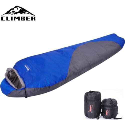 New Store Mummy Sleeping Bag Winter Cotton Warm Tourism Sleeping Bags with Compression Sack Wearable Blanket for Camping Hiking