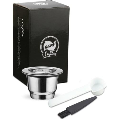 New Refillable For Coffee Filter Coffeeware Reusable Refillable Nespresso Coffee Capsule Crema Espresso Kitchen Accessories