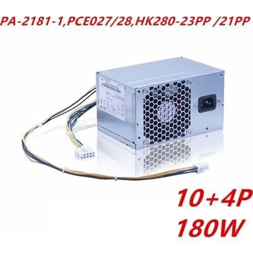 New PSU For Lenovo M4600 4650 W4092c M4200f M4900c T6900c 4601 10Pin Power Supply PA-2181-1 PCE027 PCE028 HK280-22PP HK280-21PP