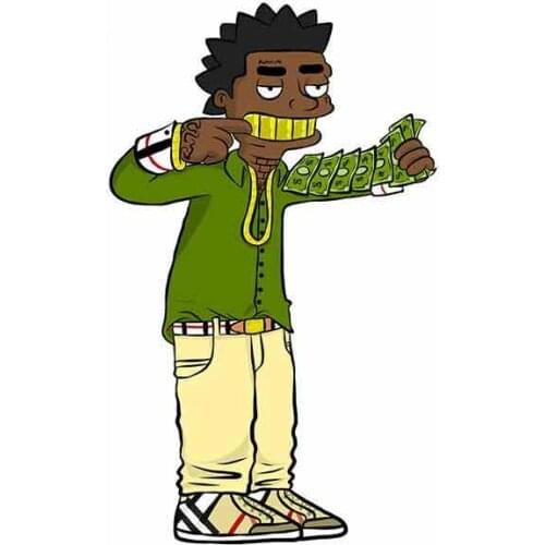 Personality Poster Kodak Black Rap Music Singer Star Comic Fine Car Decal Graffiti Stickers DIY Car Decoration Apply To Car Door