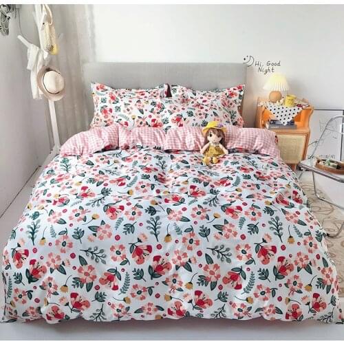 Duvet Cover Single Double Queen King Size Quilt Covers Bedclothes Polyester Home Textiles Flower Cartoon Printed Kids Adults
