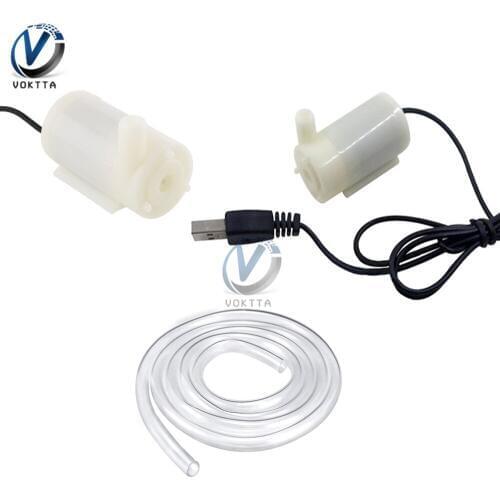 100L/H DC 3V Mini Micro Submersible Water Pump Low Noise Brushless Motor Pump Horizontal Vertical 1m Soft Hose