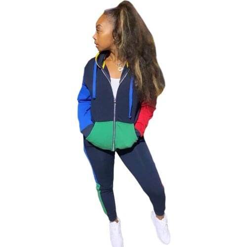 European Style Casual 2 Piece Sets Casual Spring Autumn Sweatsuits Two Piece Set