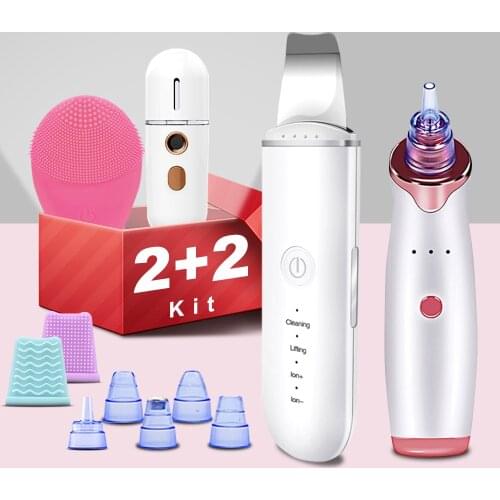 RUBYONLY USB Blackhead Remover Ultrasonic Skin Scrubber Vibration Face Spatula Shovel Clean Cavitation Peeling Facial Lifting