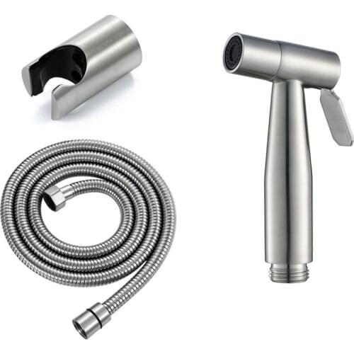 Handheld Bidet Spray Shower Set Toilet Shattaf Sprayer Douche Kit Bidet Faucet With Shower Holder And 1.2M Shower Hose