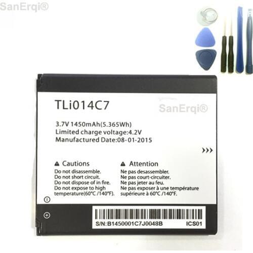 SanErqi 3.7V 1450mAh TLi014C7 For Alcatel OneTouch Pixi First 4024D 4.0" Battery Free Tools